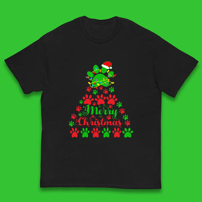 merry christmas paws tree t shirt