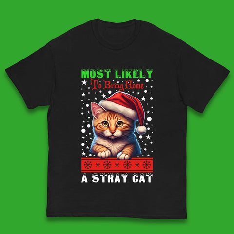 Stray Cat Christmas Kids T-Shirt