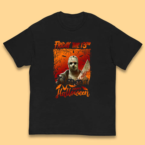 Friday The 13th Happy Halloween Jason Voorhees Halloween Horror Movie Character Kids T Shirt