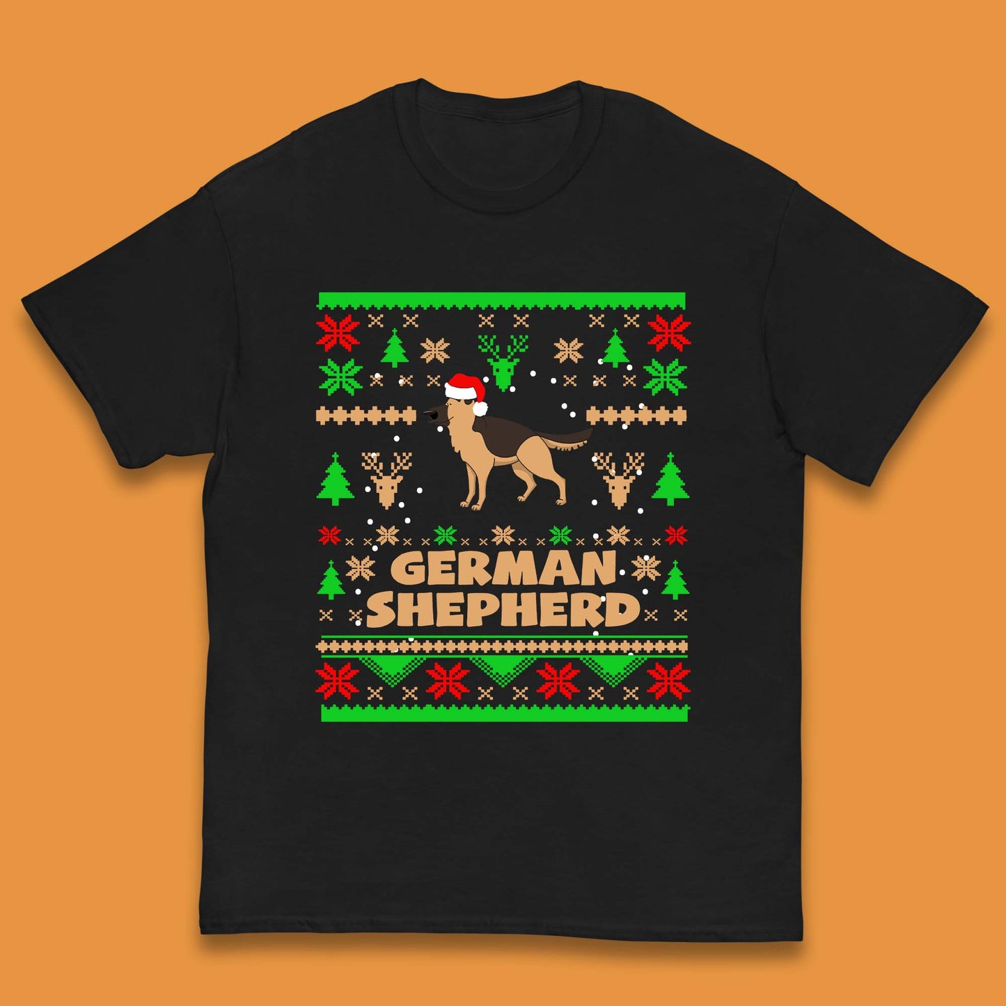 German Shepherd Dog Christmas Kids T-Shirt