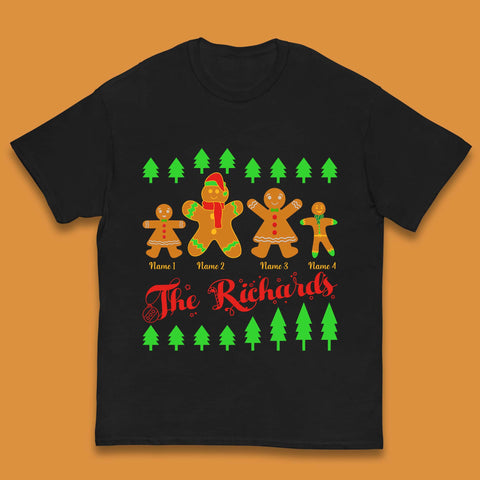 Personalised The Gingerbread Family Christmas Kids T-Shirt