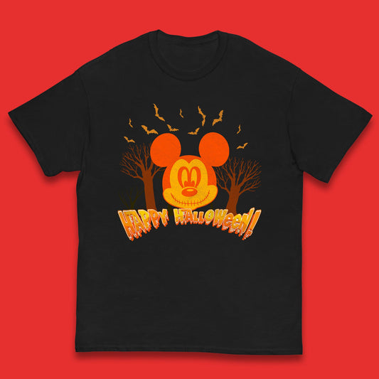 Happy Halloween Mickey Mouse Horror Scary Spooky Jack Face Halloween Disney Trip Kids T Shirt