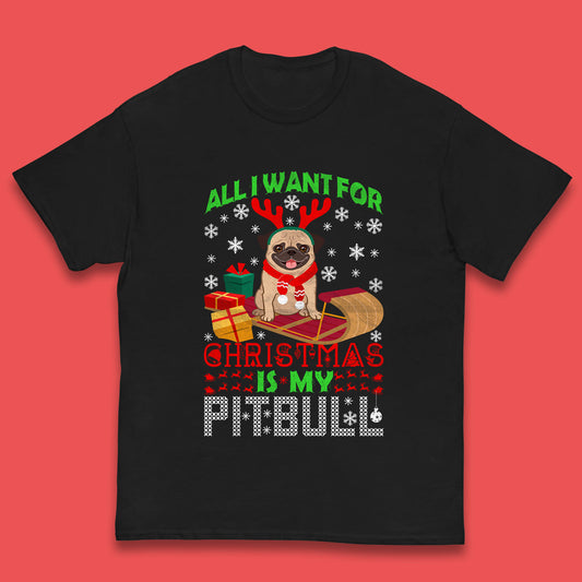 christmas pitbull t shirt