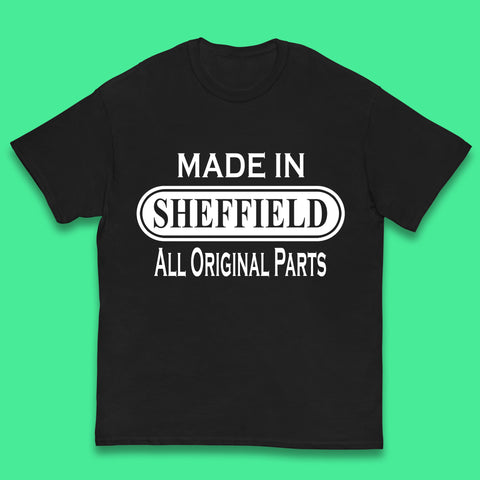 Made In Sheffield All Original Parts Vintage Retro Birthday City in South Yorkshire, England Gift Kids T Shirt