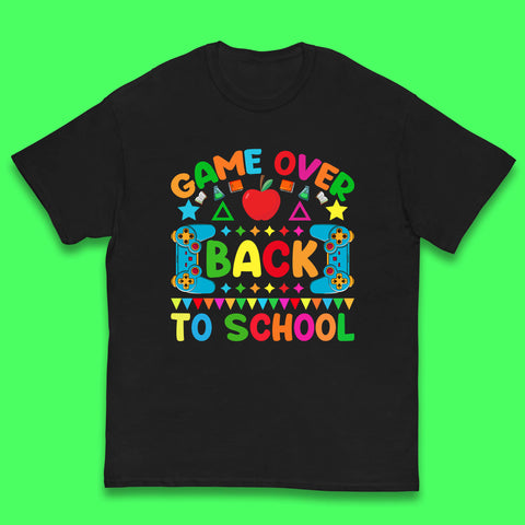 Game Over Back To School Gaming Lover Kids Gift Colorful Retro Kids Costume Kids T Shirt