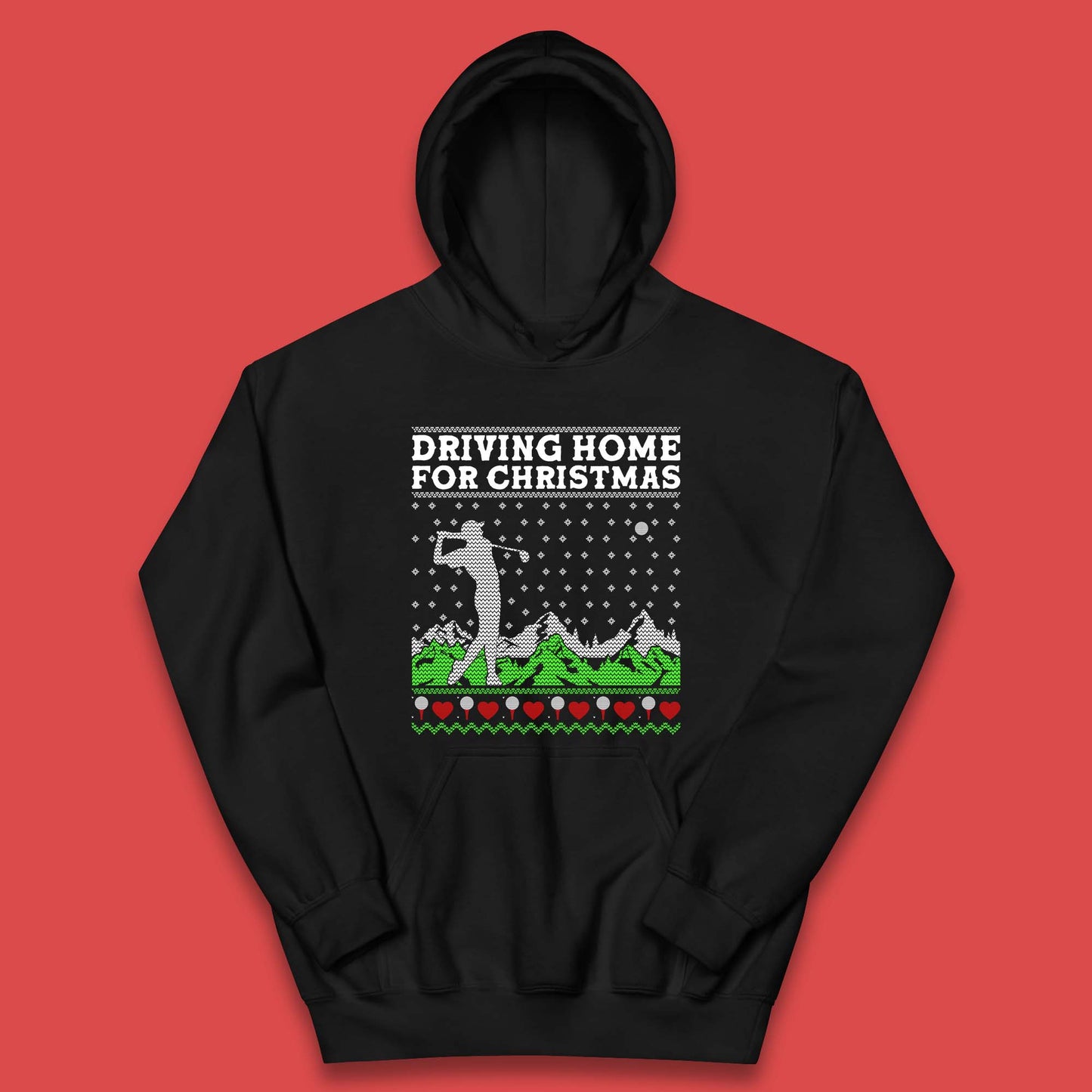 Driving Home For Christmas Golf  Kids Hoodie