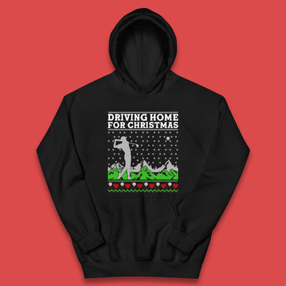 Driving Home For Christmas Golf  Kids Hoodie