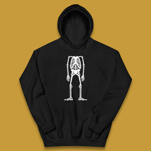 Skeleton Without Head Halloween Headless Skeleton Horror Scary Skull Kids Hoodie