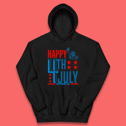 Happy 4th Of July Independence Day Statue Of Liberty Patriotic Celebration Kids Hoodie