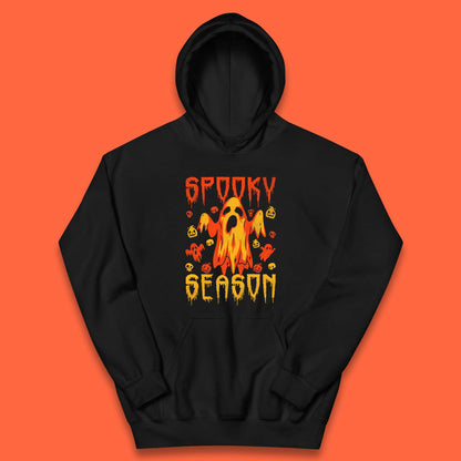 Spooky Season Halloween Ugly Scary Boo Ghost Halloween Vibes Kids Hoodie