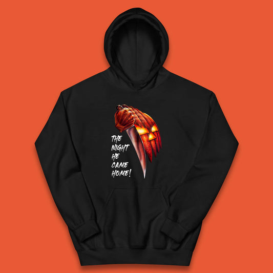 The Night He Came Home Michael Myers Happy Halloween Pumpkin Jack-o'-lantern Kids Hoodie