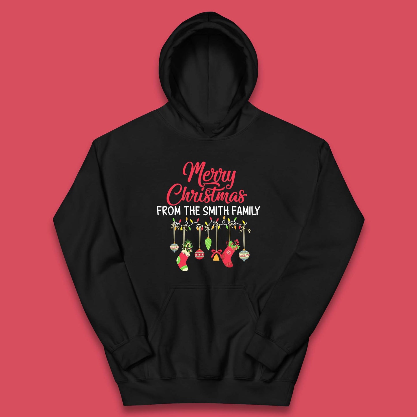 personalised merry christmas hoodie