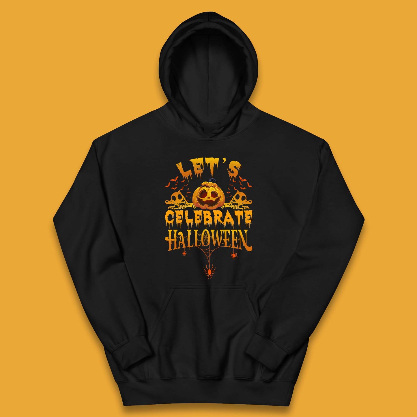 Let's Celebrate Halloween Horror Evil Pumpkin Scary Spooky Kids Hoodie