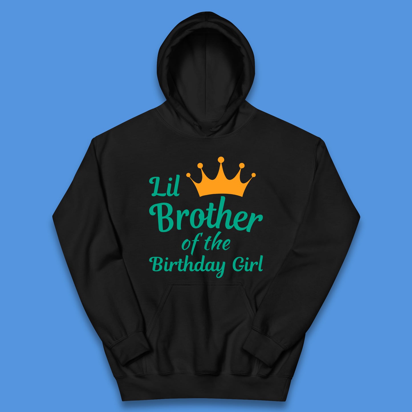 Lil Brother Of The Birthday Girl Kids Hoodie