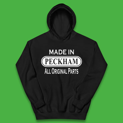 Made In Peckham All Original Parts Vintage Retro Birthday District In Southeast London, England Kids Hoodie