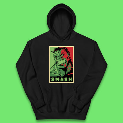 Marvels Avengers The Incredible Hulk Angry Face Smash Hulk Giant Man Hulk Superhero Movie Character Kids Hoodie