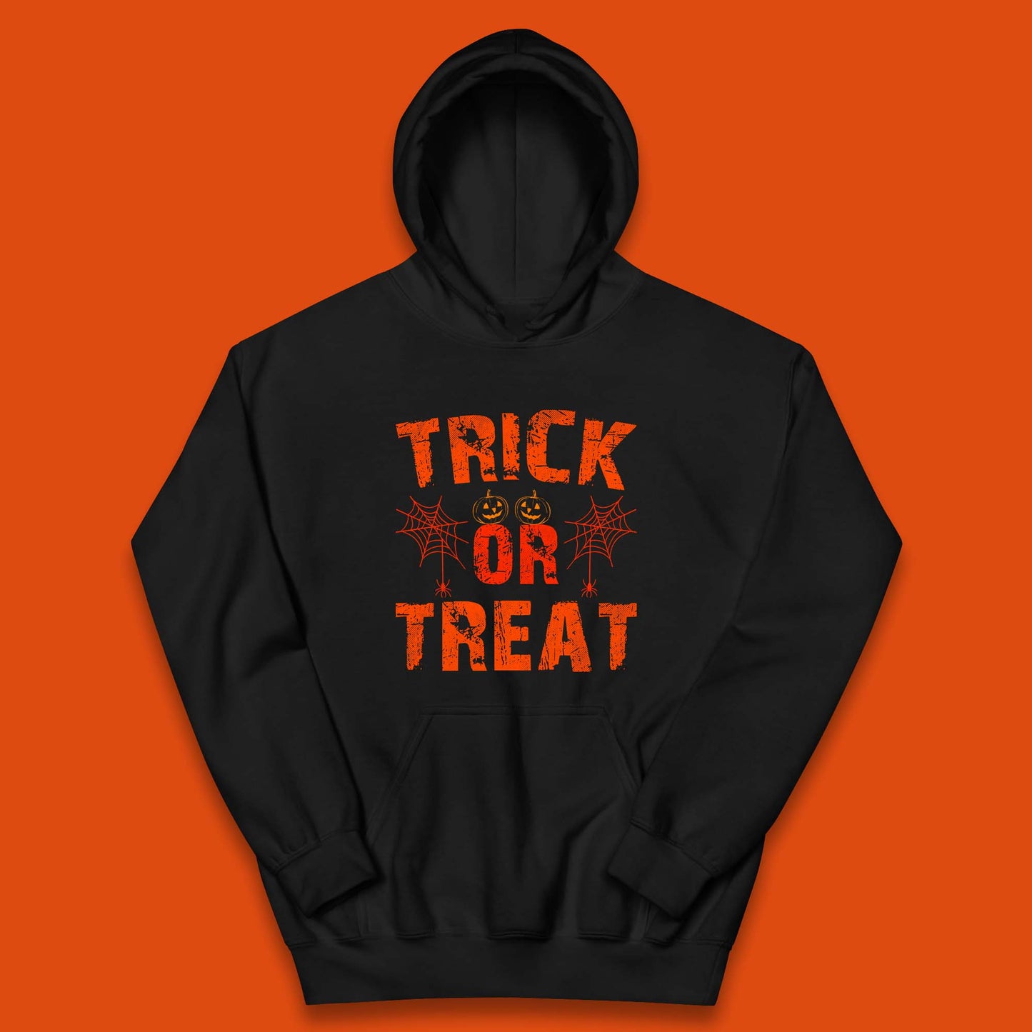 Trick Or Treat Happy Halloween Horror Scary Spooky Season Vibes Kids Hoodie