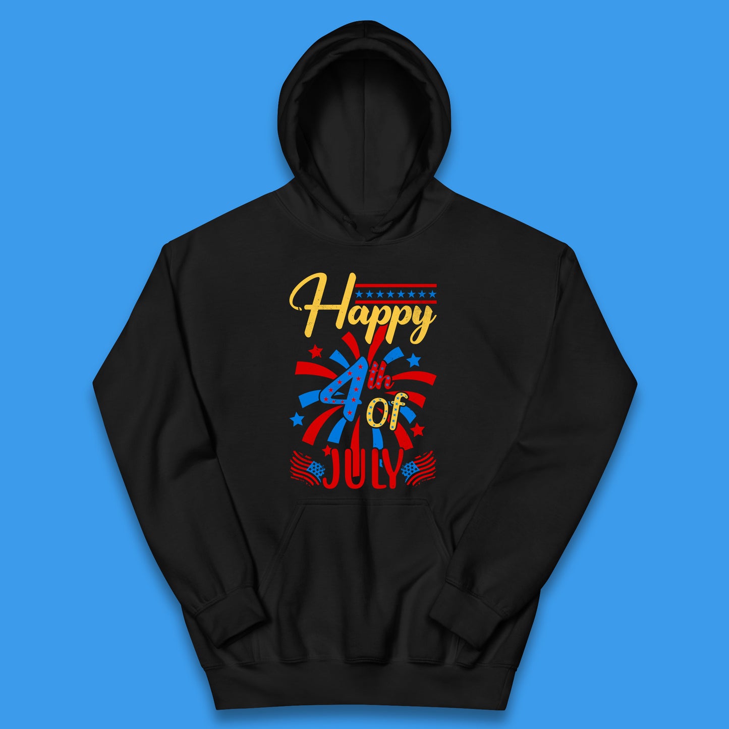 Happy 4th Of July USA Independence Day Celebration Patriotic Kids Hoodie