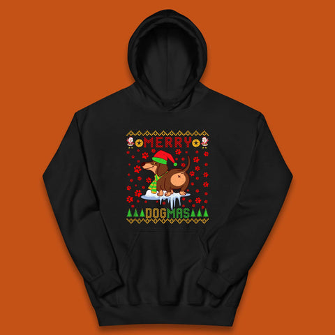 Merry Dogmas Christmas Kids Hoodie