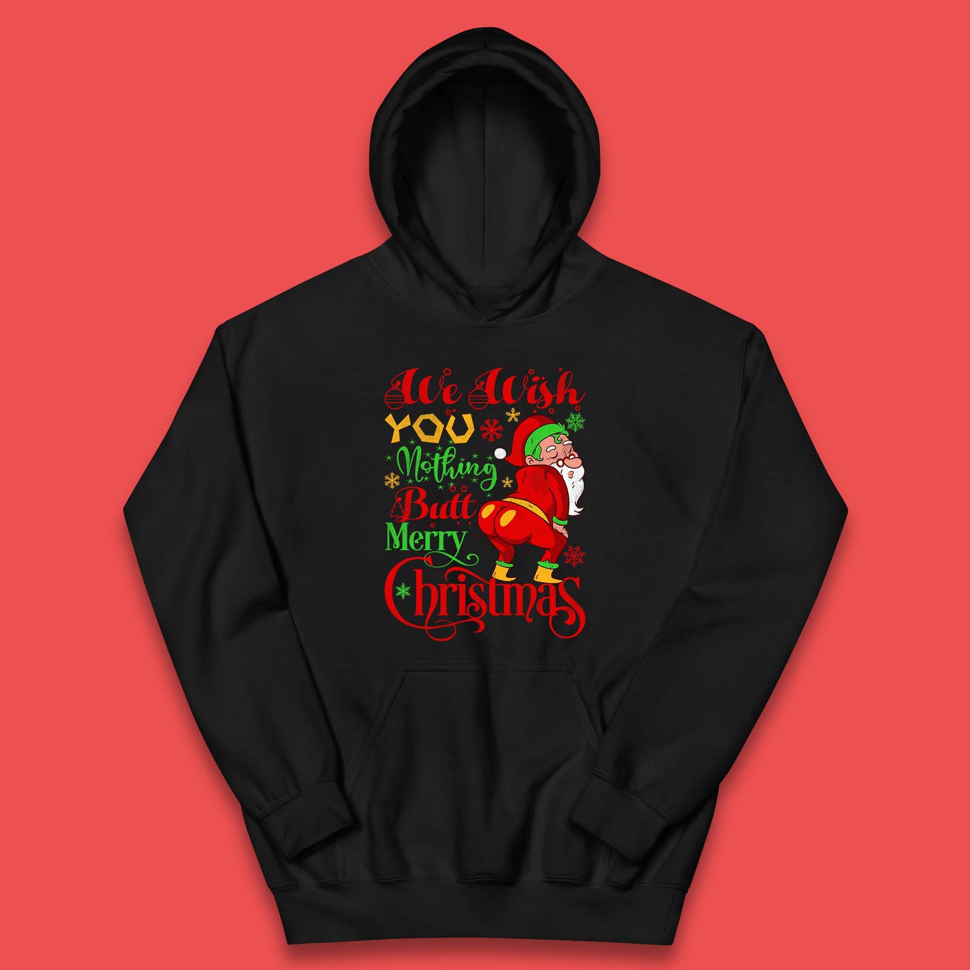 naughty santa christmas kids hoodie