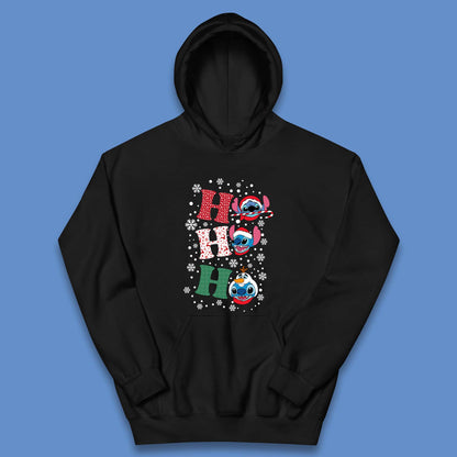 Ho Ho Ho Stitch Christmas Kids Hoodie