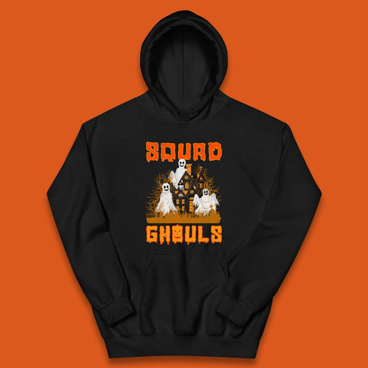 Squad Ghouls Halloween Boo Ghost Horror Scary Haunted House Kids Hoodie