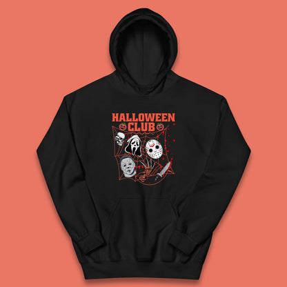 Halloween Club Horror Scary Friends Halloween Horror Movie Characters Kids Hoodie