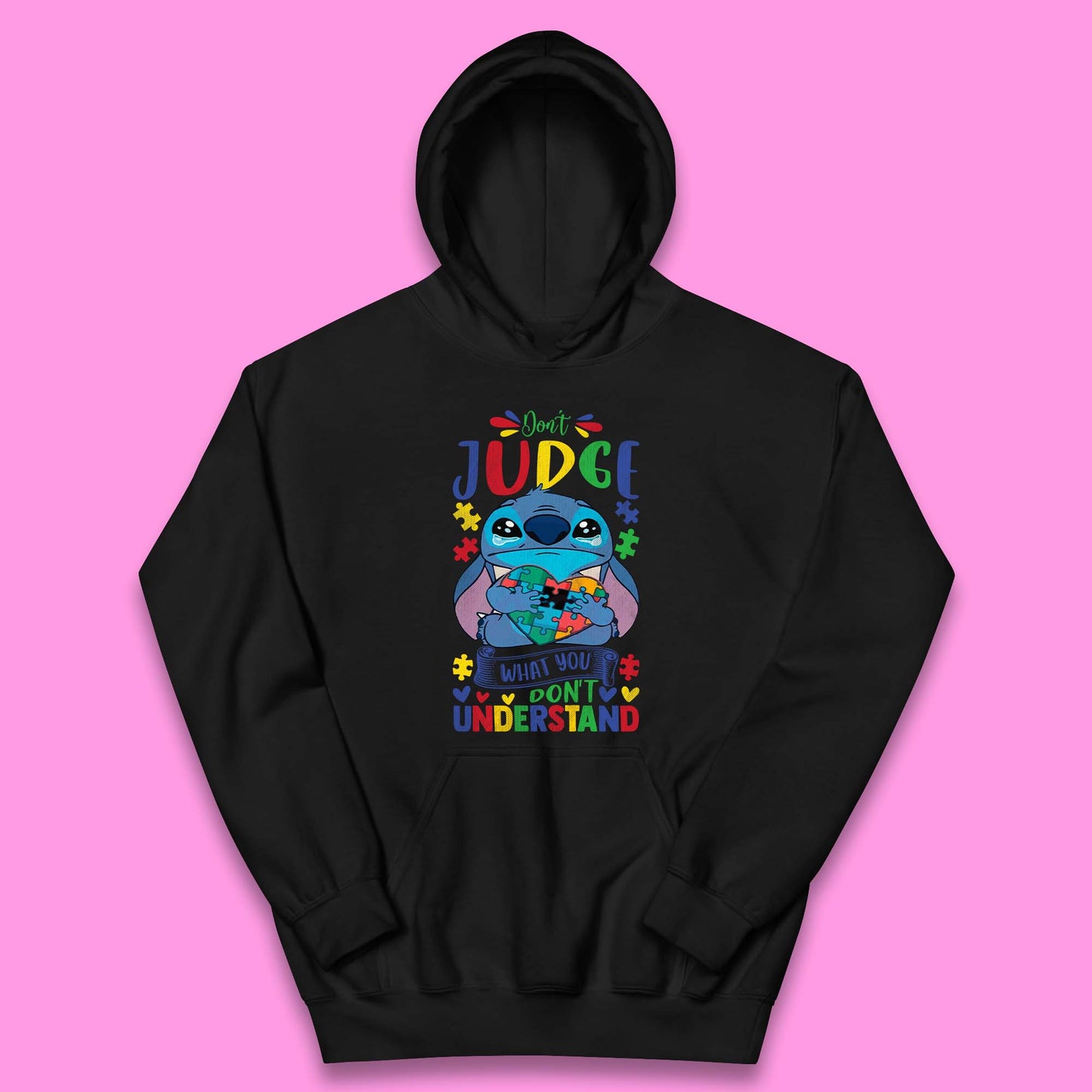 Autism Disney Stitch Kids Hoodie