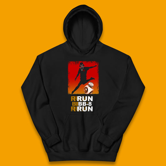 Run BB-8 Run Darth Vader Hitting BB8 Sci Fi Adventure Movie Character Star Wars 46th Anniversary Kids Hoodie