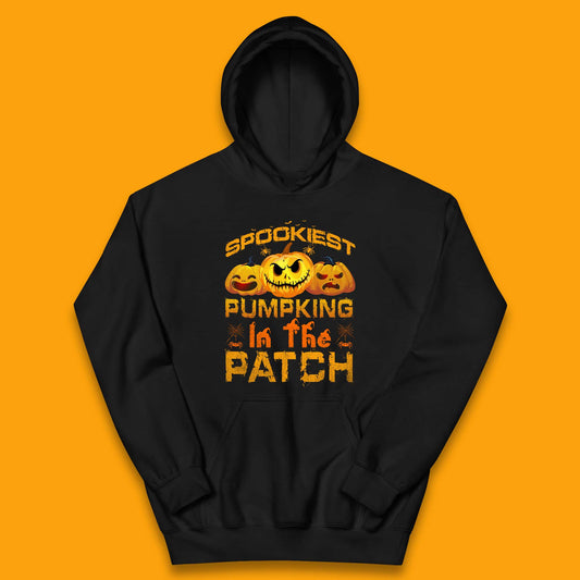 Spookiest Pumpkin In The Patch Spooky Season Happy Halloween Kids Hoodie