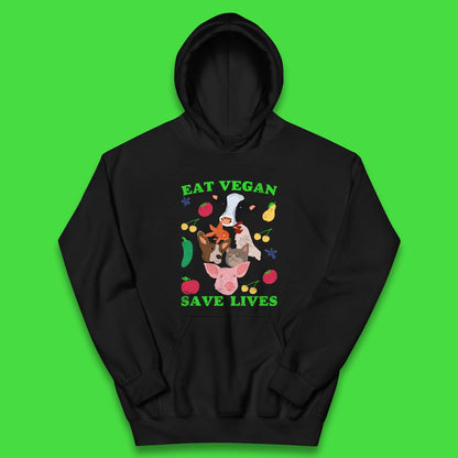 Eat Vegan Save Lives Kids Hoodie