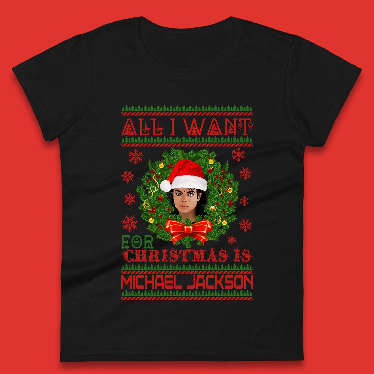 Michael Jackson Christmas Womens T-Shirt