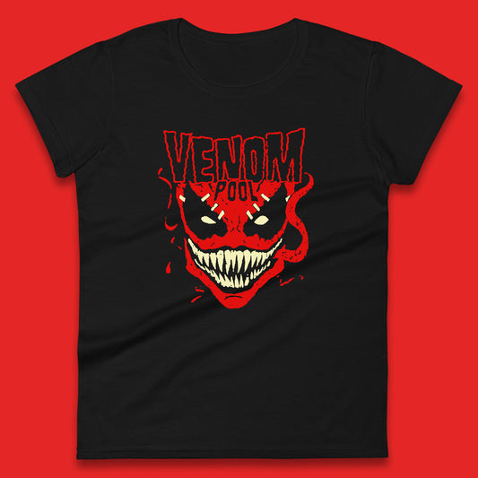 Venom Pool Marvel Avengers Venom Face Venom-Pool Marvel Comics Superhero Marvel Universe Movie Character Womens Tee Top