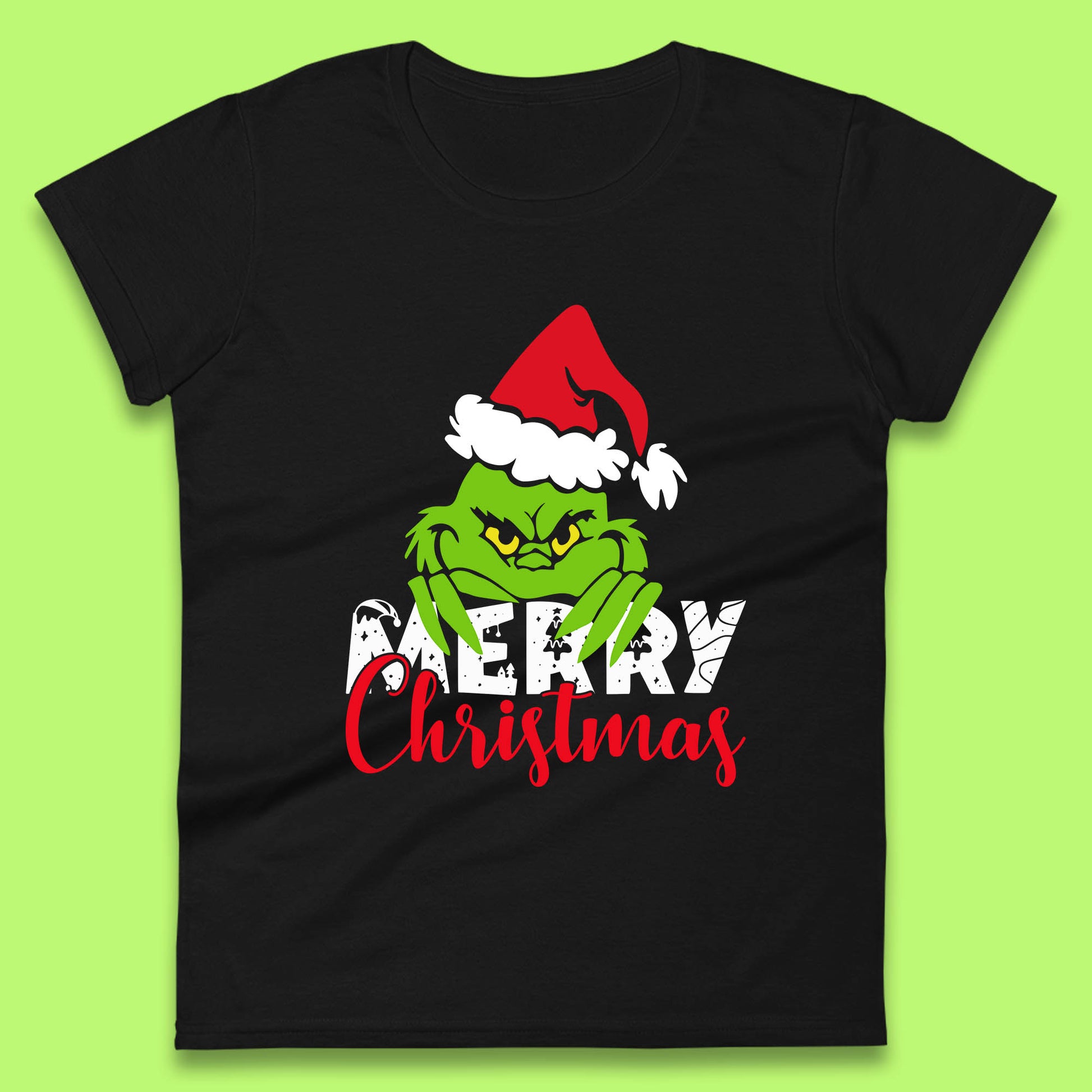 merry christmas grinch womens t shirt