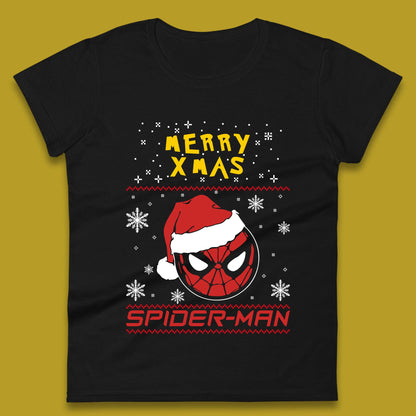 Merry Xmas Spider-Man Womens T-Shirt