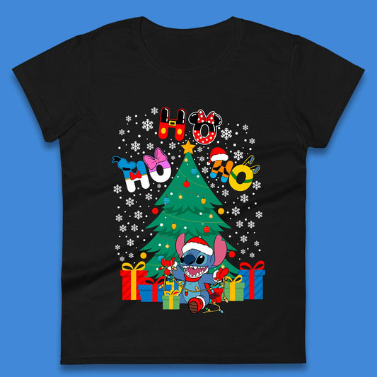 Ho Ho Ho Stitch Christmas Womens T-Shirt