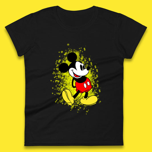 Disney Vintage Mickey Mouse Cartoon Character Disneyland Vacation Trip Disney World Womens Tee Top