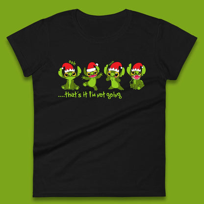 Grinch Stitch Christmas Womens T-Shirt