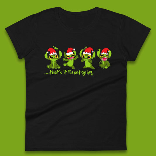 Grinch Stitch Christmas Womens T-Shirt