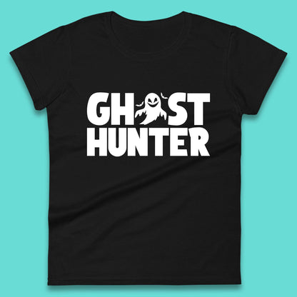 Ghost Hunter Halloween Haunted Ghostbusters Paranormal Investigator Womens Tee Top