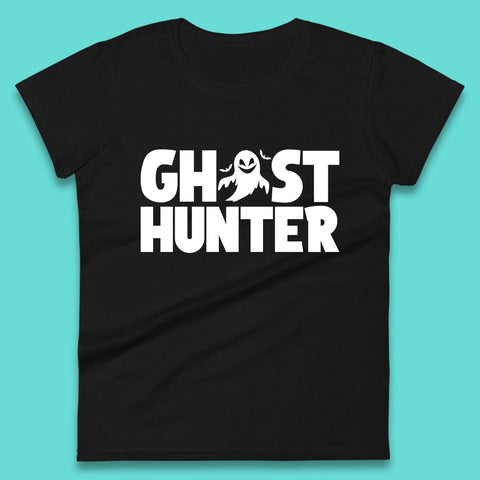 Ghost Hunter Halloween Haunted Ghostbusters Paranormal Investigator Womens Tee Top