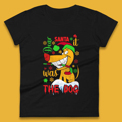 christmas dog womens t shirt