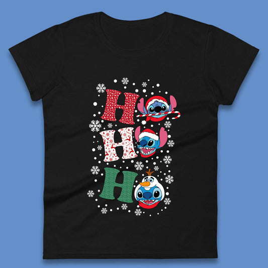 Ho Ho Ho Stitch Christmas Womens T-Shirt