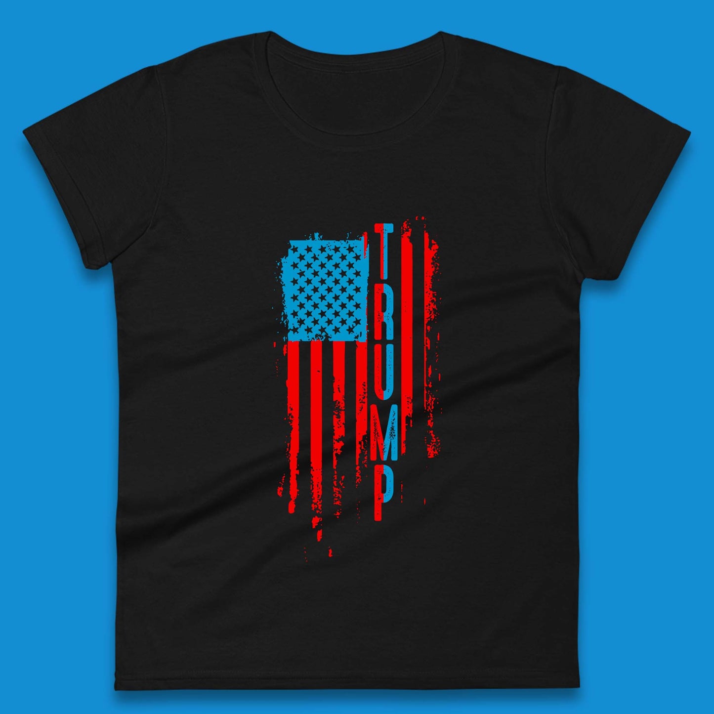 Trump's America USA Flag Patriotic Donald Trump Pro America Election 2024 Womens Tee Top