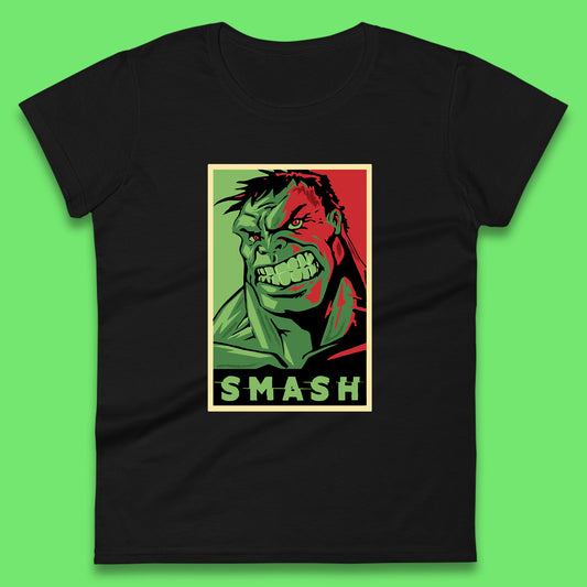 Marvels Avengers The Incredible Hulk Angry Face Smash Hulk Giant Man Hulk Superhero Movie Character Womens Tee Top