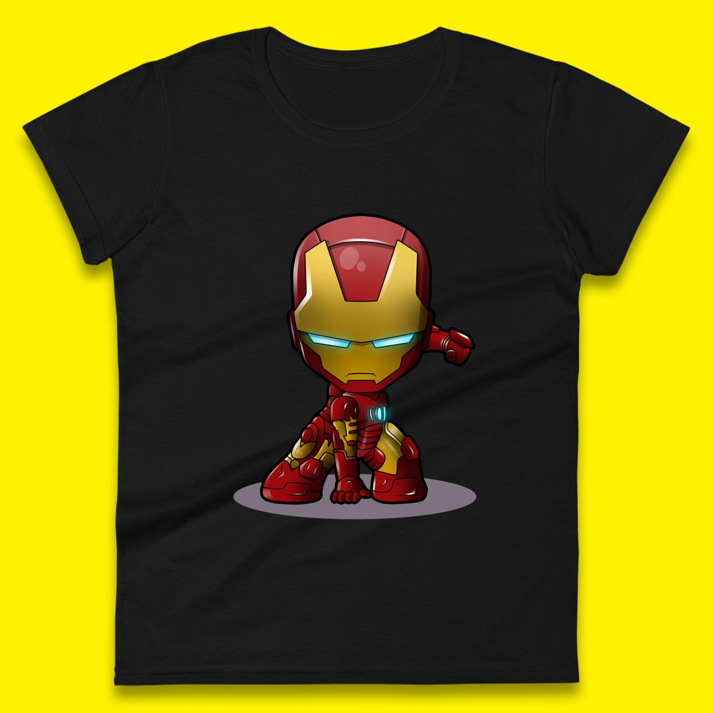 Marvel Avenger Iron Man Movie Character Ironman Costume Superhero Marvel Comics Womens Tee Top