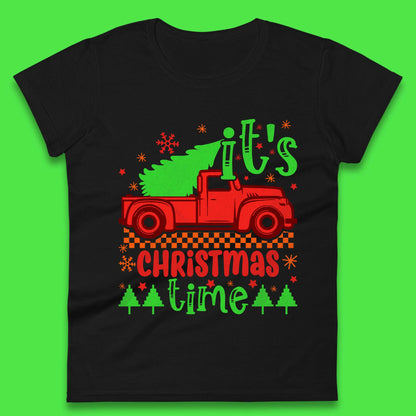 Christmas Truck Womens T-Shirt