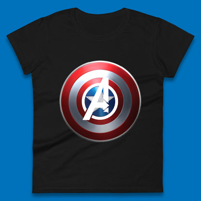 Captain America's Shield Marvel Avengers Captain America Cosplay The Captain Steven Rogers Womens Tee Top