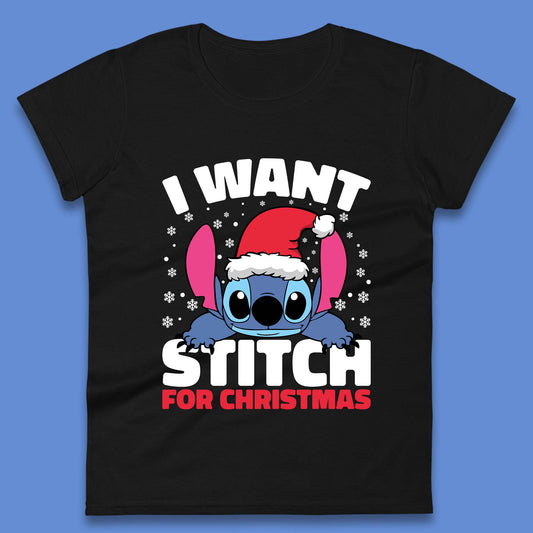 I Want Sticth For Christmas Womens T-Shirt