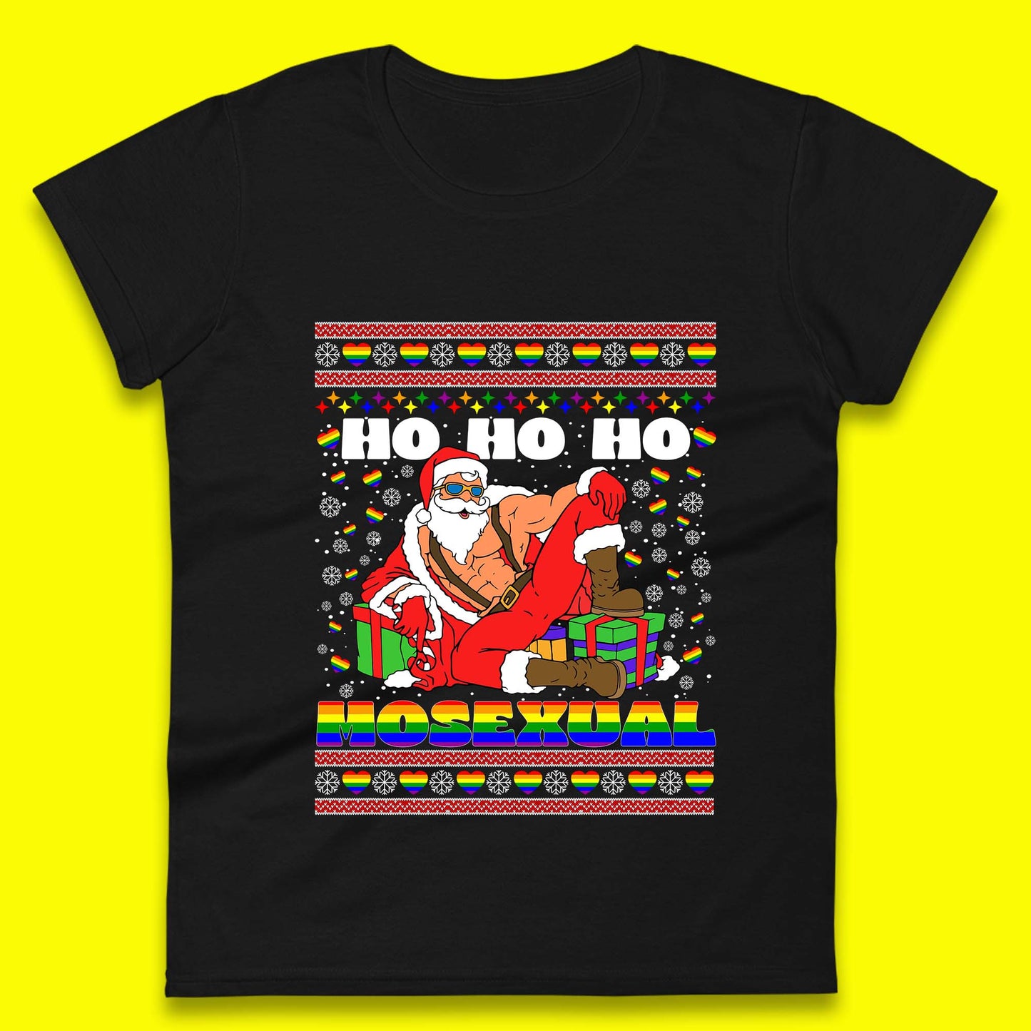 Ho Ho Ho Homosexual Christmas Womens T-Shirt